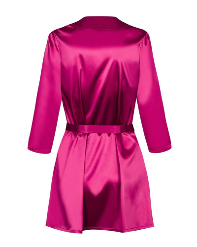 Obsessive Satinia robe - сатиновый пеньюар, S/M (розовый)